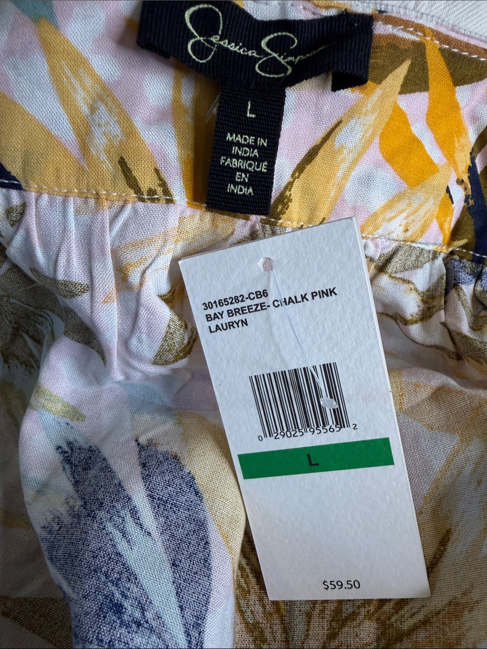 Jessica Simpson Multi-Color Tropical Ruffle Cap-Sleeve Blouse - Picture 3 of 4
